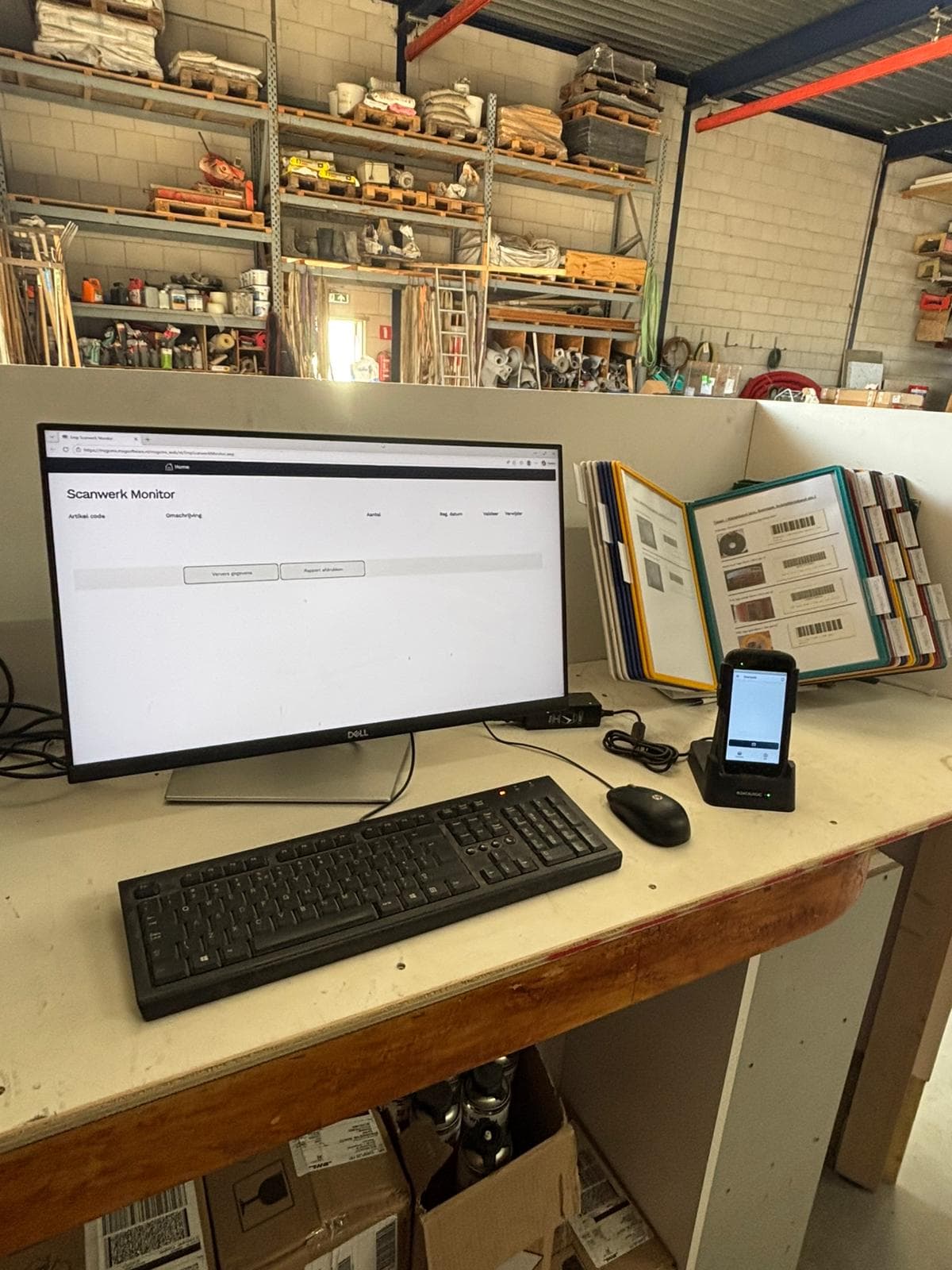 ScanWerkApp dashboard op monitor en mobiel